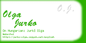 olga jurko business card